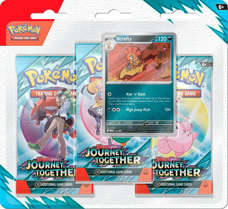 Pokemon: Journey Together: 3 Pack Blister Double Infinity Gaming Pokemon: Journey Together: 3 Pack Blister Double Infinity Gaming