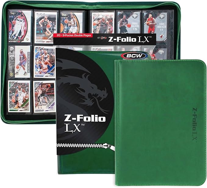 Portfolio: 9-Pocket Zippered LX- Green – Double Infinity Gaming