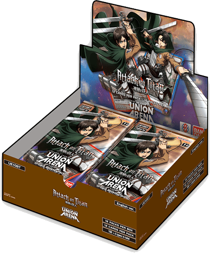 attack on titan final season booster box Titan: Battle for Humanity Display UVS Games Join the battle with a variety of decks Union Arena: Attack on Titan
