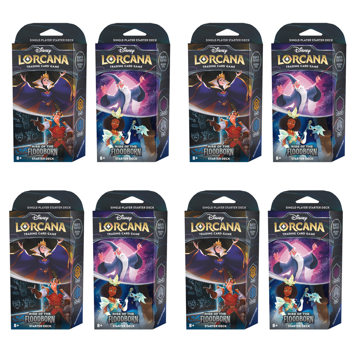 Lorcana: Rise of the Floodborn Starter Deck Display (8 Decks)