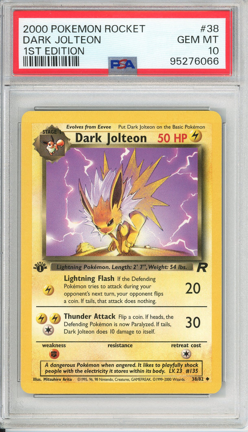 1999 jolteon pokemon card Graded: Dark 1st Edition PSA 10 – Double Infinity Gaming Variant:80 Team 20GX 20MEGA 2 this item offers a Mage Tech MTG Commander Sonic
