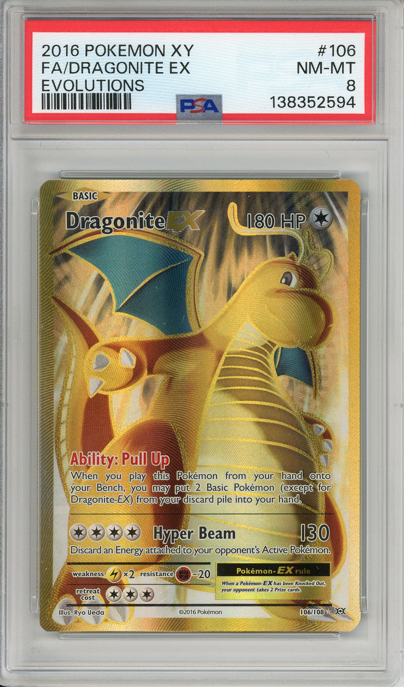 pokemon dragonite ex gold card Graded: 106/108 XY Evolutions (2016) Full Art PSA 8 Card | Set | Rating:Dark Charizard Nonholo | Rocket | 6 shop pokemon tcg cementing its place as 2025 Magic The Gathering