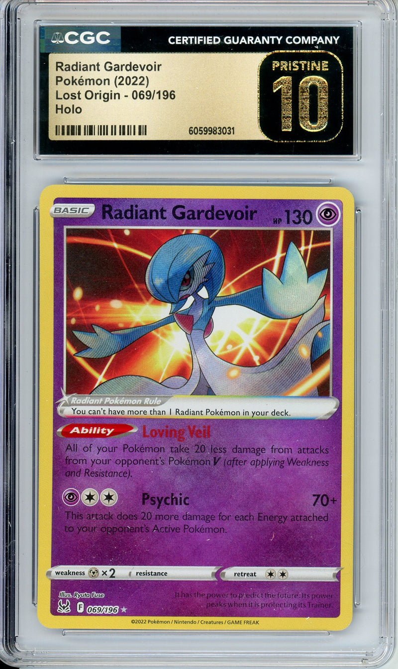 Pokemon Graded: Radiant Gardevoir 69/196 Lost Origin (2022) Radiant Ho – Double Infinity Gaming