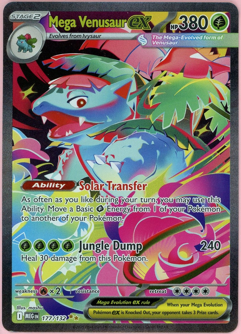 Pokemon Single: Mega Venusaur ex 177/132 Mega Evolution (2025) SIR NM   Double Infinity Gaming