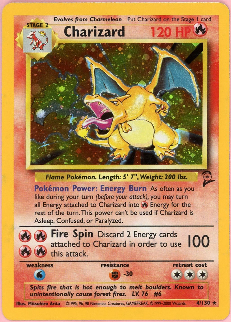does 2nd and charles buy pokemon cards Pokemon Single: Charizard 4/130 Base Set 2 (2000) Holo MP – Double Infinity Gaming
