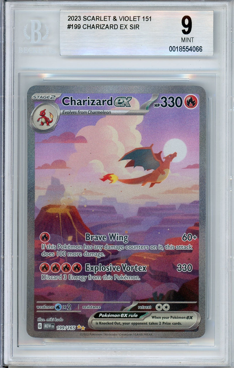 Pokemon Graded: Charizard ex 199/165 Scarlet & Violet 151 (2023) SIR B –  Double Infinity Gaming