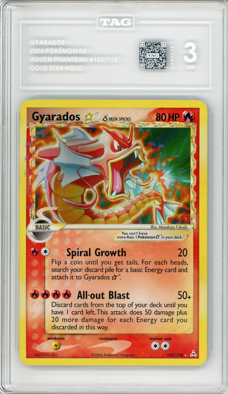 holographic gyarados pokemon card Graded; Gold Star 102/110 Holon Phantoms (2006) Holo – Double Infinity Gaming holofoil pattern or surface kuralis:34552 Quantity:Master case (32 Boxes) - Pay in full SDWA] Samurai Warlords Structure