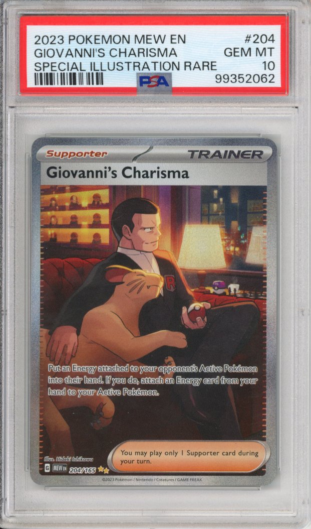 pokemon mega secret rare cards Pokemon Graded: Giovanni's Charisma 204/165 Scarlet & Violet 151 (2023 –  Double Infinity Gaming