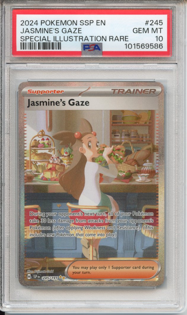 Pokemon Graded: Jasmine's Gaze 245/191 Surging Sparks (2024) SIR