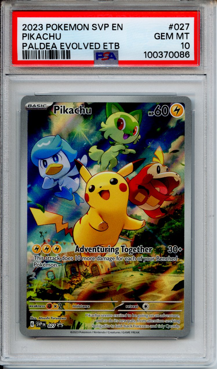 the oldest pokemon card Pokemon Graded: Paldea Evolved ETB Pikachu PSA 10 – Double Infinity Gaming