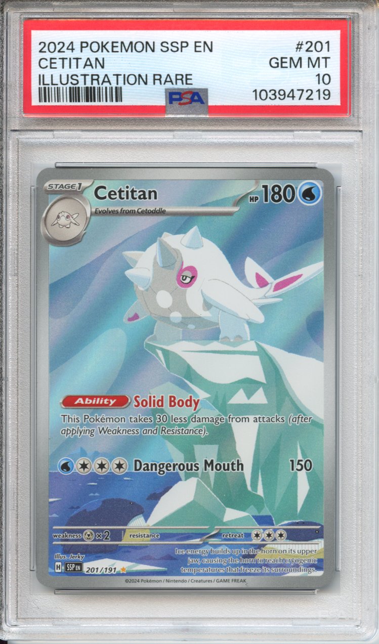 Pokemon Graded: Cetitan 201/191 Surging Sparks (2024) IR Holo PSA 10 Double Infinity Gaming Pokemon Graded: Cetitan 201/191 Surging Sparks (2024) IR Holo PSA 10 Double Infinity Gaming