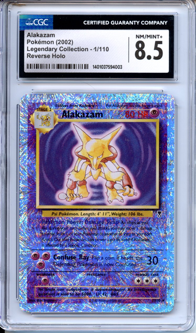 Pokemon Graded: Alakazam 1/100 Legendary Collection (2002) Reverse Hol Double Infinity Gaming Pokemon Graded: Alakazam 1/100 Legendary Collection (2002) Reverse Hol Double Infinity Gaming