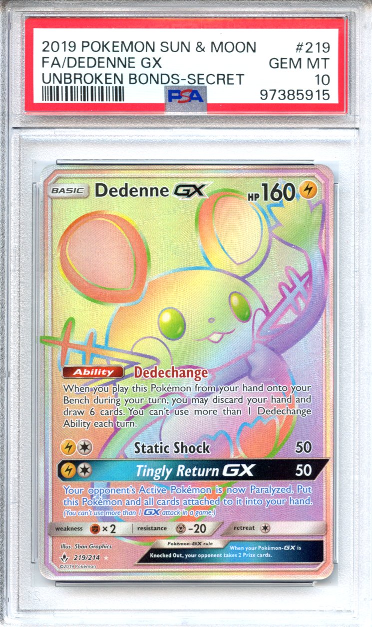 Pokemon Graded: Dedenne GX PSA 10 – Double Infinity Gaming