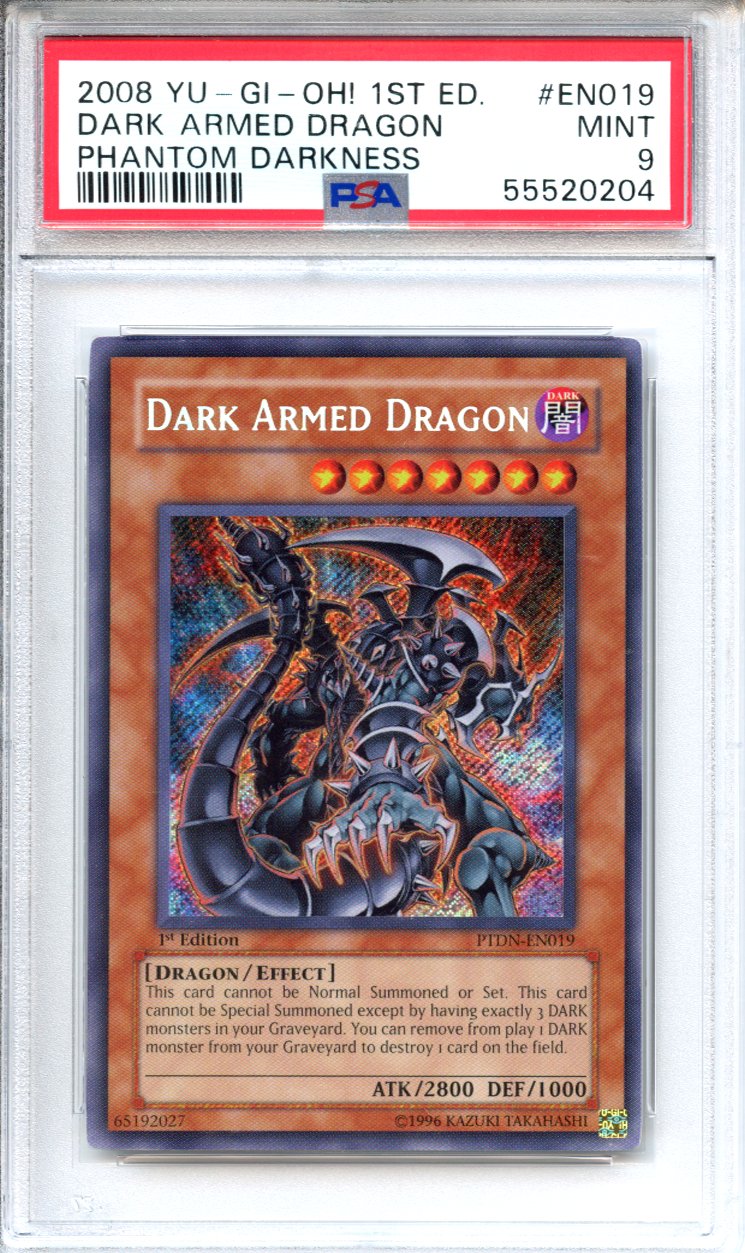 Yu-Gi-Oh! Graded: Dark Armed Dragon 1st Edition Phantom Darkness (2008) PSA 9