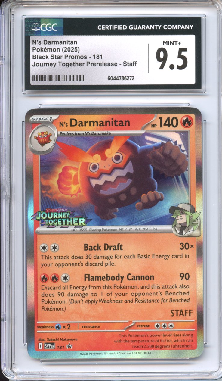 pokemon card game store Pokemon Graded: N's Darmanitan #181 Journey Together Prerelease STAFF –  Double Infinity Gaming