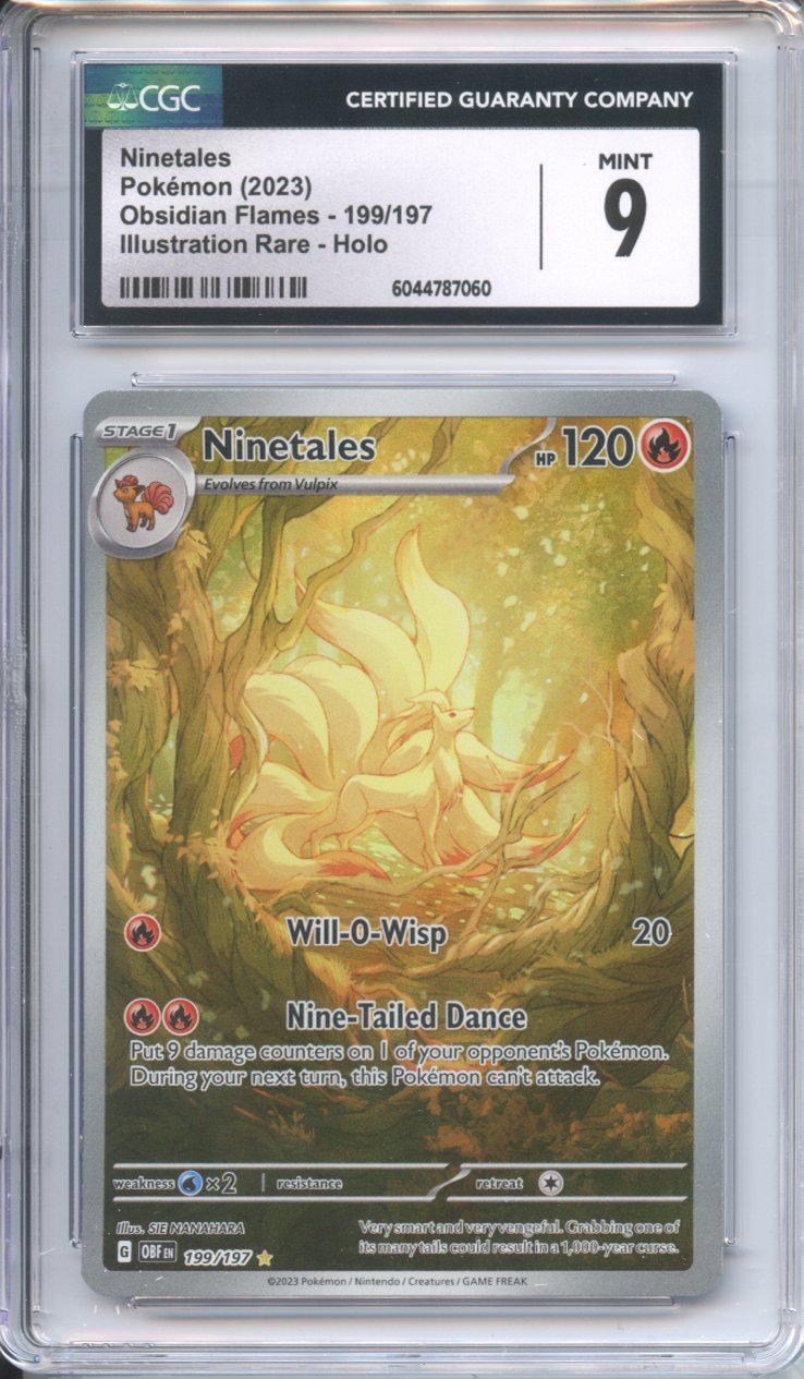 Pokemon Graded: Ninetales 199/197 Obsidian Flames (2023) IR Holo