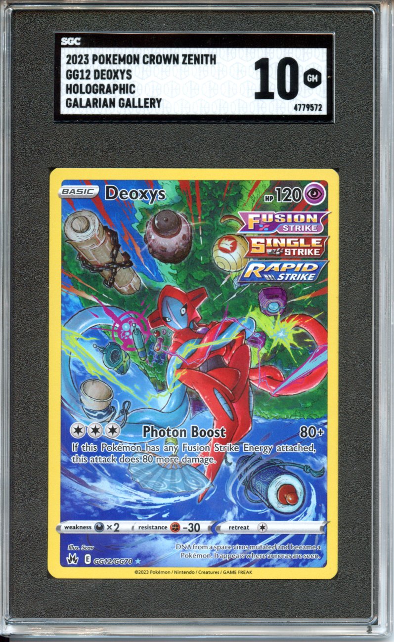 Pokemon Graded: Deoxys GG12/GG70 Crown Zenith (2023) Galarian Gallery Holo  SGC 10