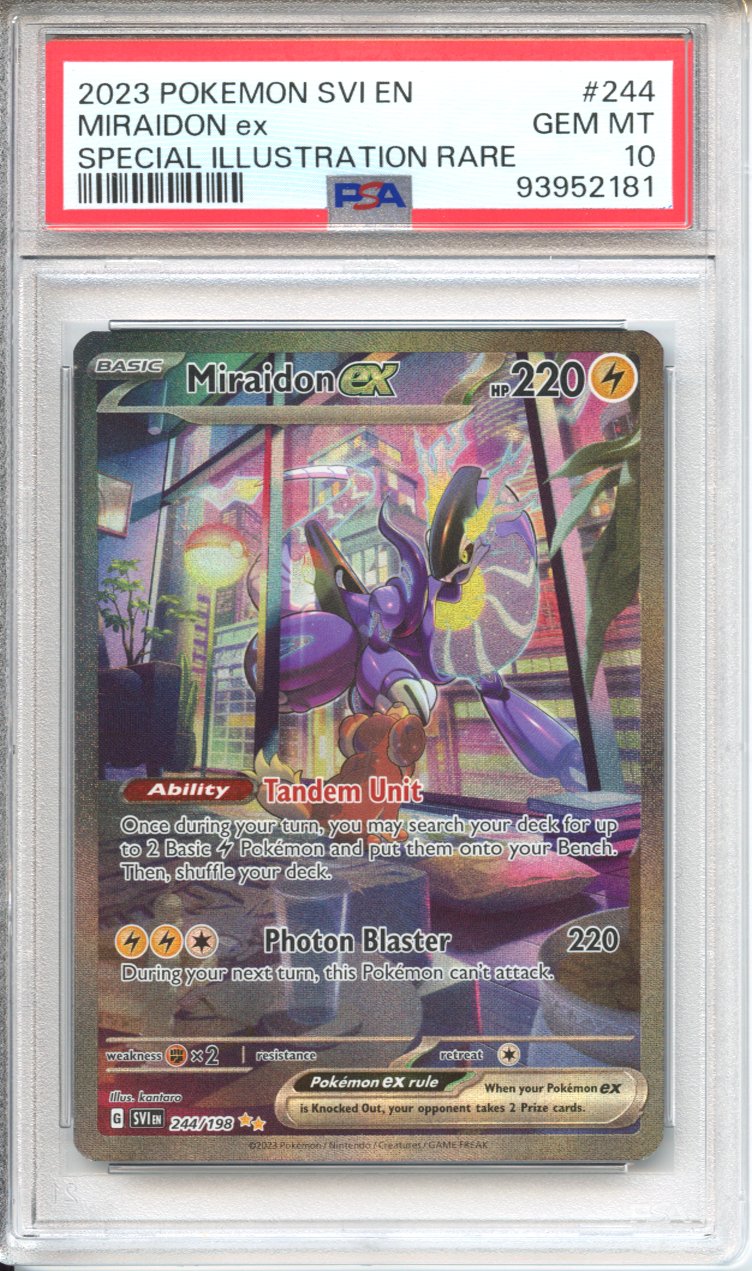 Pokemon Graded: Miraidon ex 244/198 Scarlet & Violet Base Set (2023) S –  Double Infinity Gaming