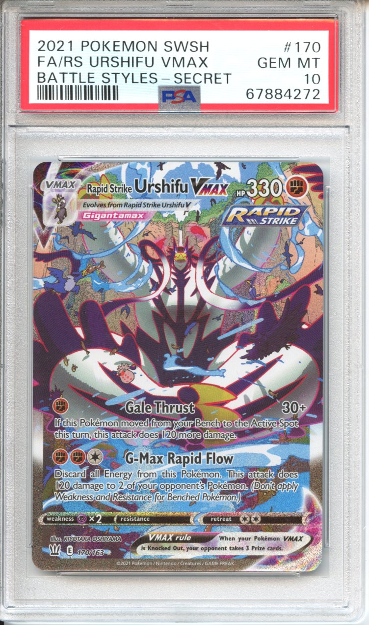 Pokemon Graded: Rapid Strike Urshifu Vmax PSA 10 Double Infinity Gaming Pokemon Graded: Rapid Strike Urshifu Vmax PSA 10 Double Infinity Gaming