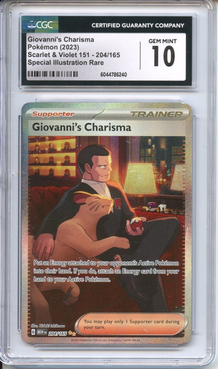 cgc pokemon card value Pokemon Graded: Giovanni's Charisma CGC 10 – Double Infinity Gaming