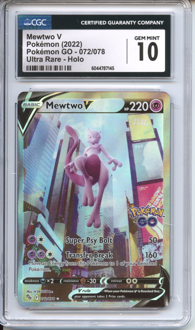 Pokemon Graded: Mewtwo V CGC 10 Pokemon Graded: Mewtwo V CGC 10