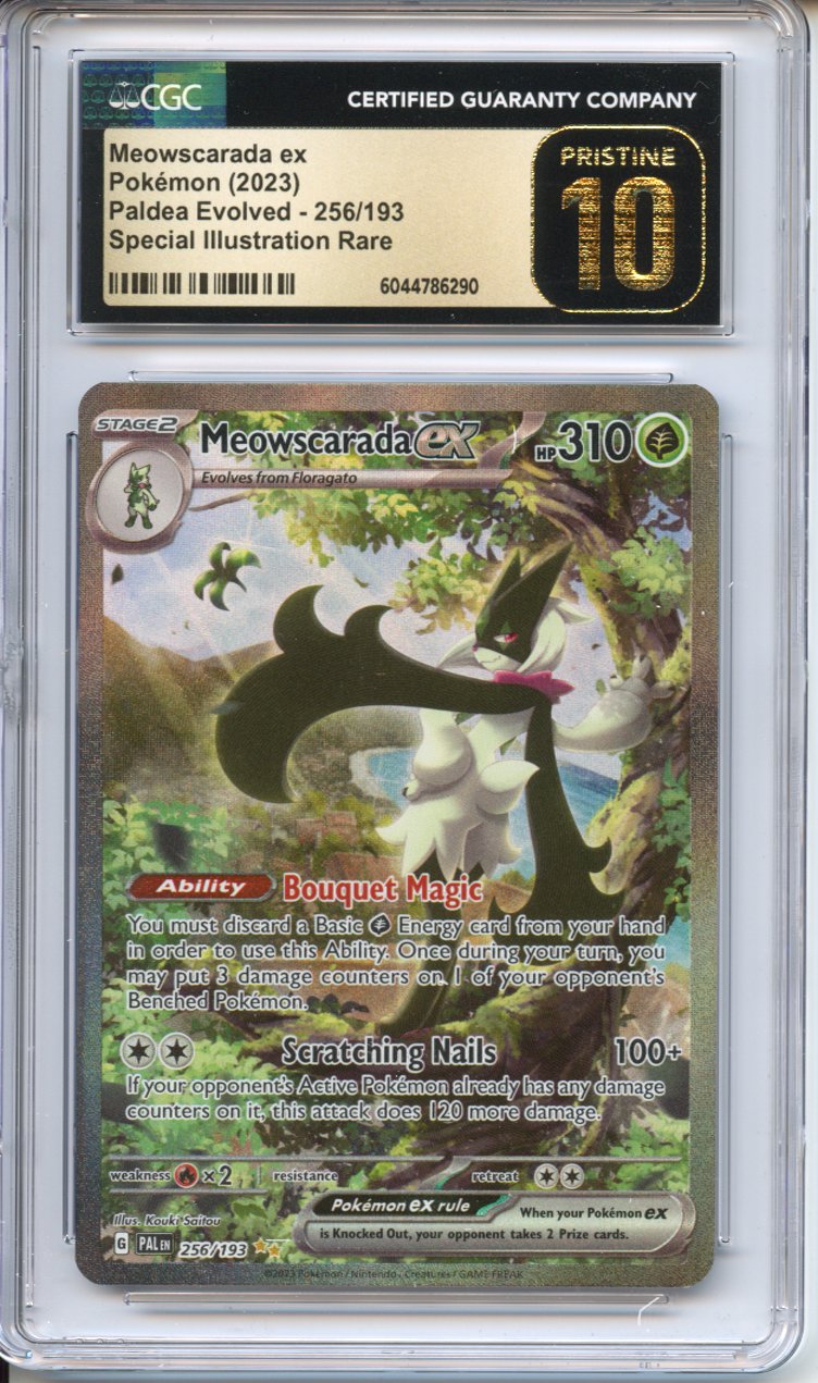 Pokemon Graded: Meowscarada ex CGC 10 Pokemon Graded: Meowscarada ex CGC 10