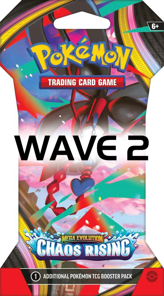 WAVE 2 Pokemon Tcg: Mega Evolution Chaos Rising (Me04) Sleeved Booster Double Infinity Gaming WAVE 2 Pokemon Tcg: Mega Evolution Chaos Rising (Me04) Sleeved Booster Double Infinity Gaming