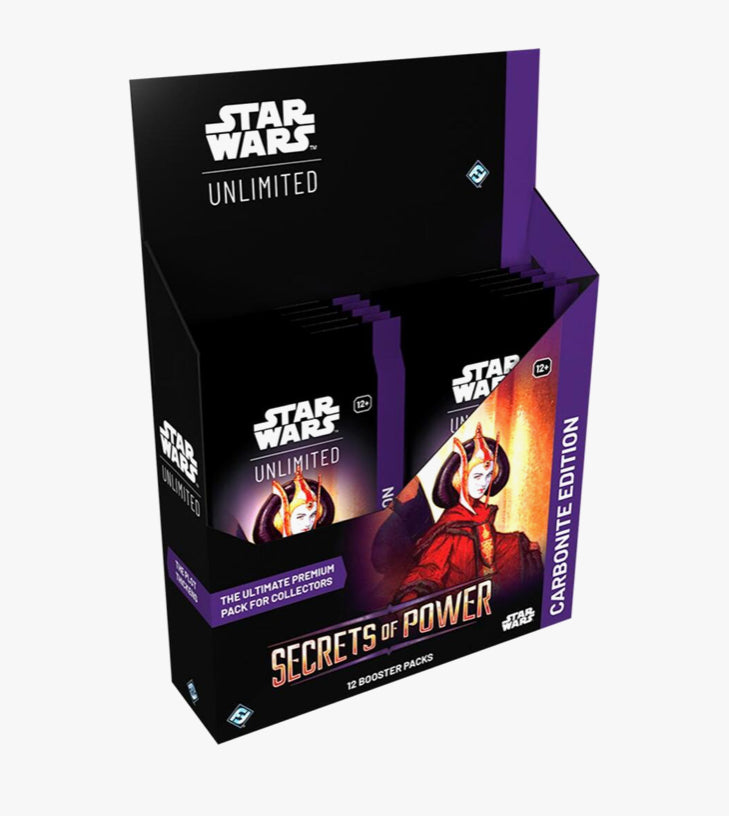Star Wars Unlimited Secrets of Power Booster Box Display Carbonite Edition