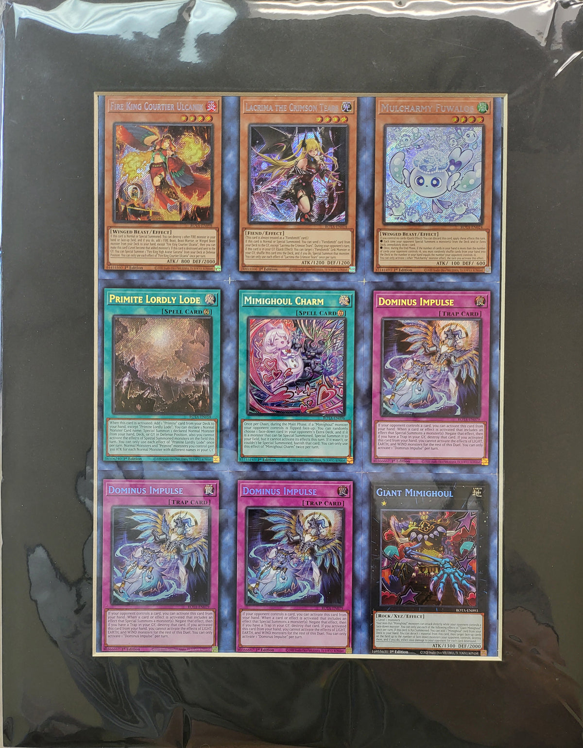 YuGiOh - Uncut 3x3 ROTA Super Rare Sheet