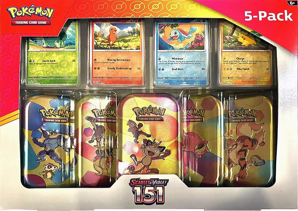 Pokemon: Costco Pokemon Scarlet & Violet 151 Mini Tin 5-pack (Meowth)