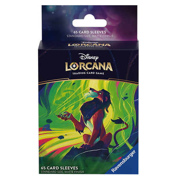 Lorcana Supplies: Azurite Sea- Scar, Vengeful Lion Sleeves (65ct) (Presale)