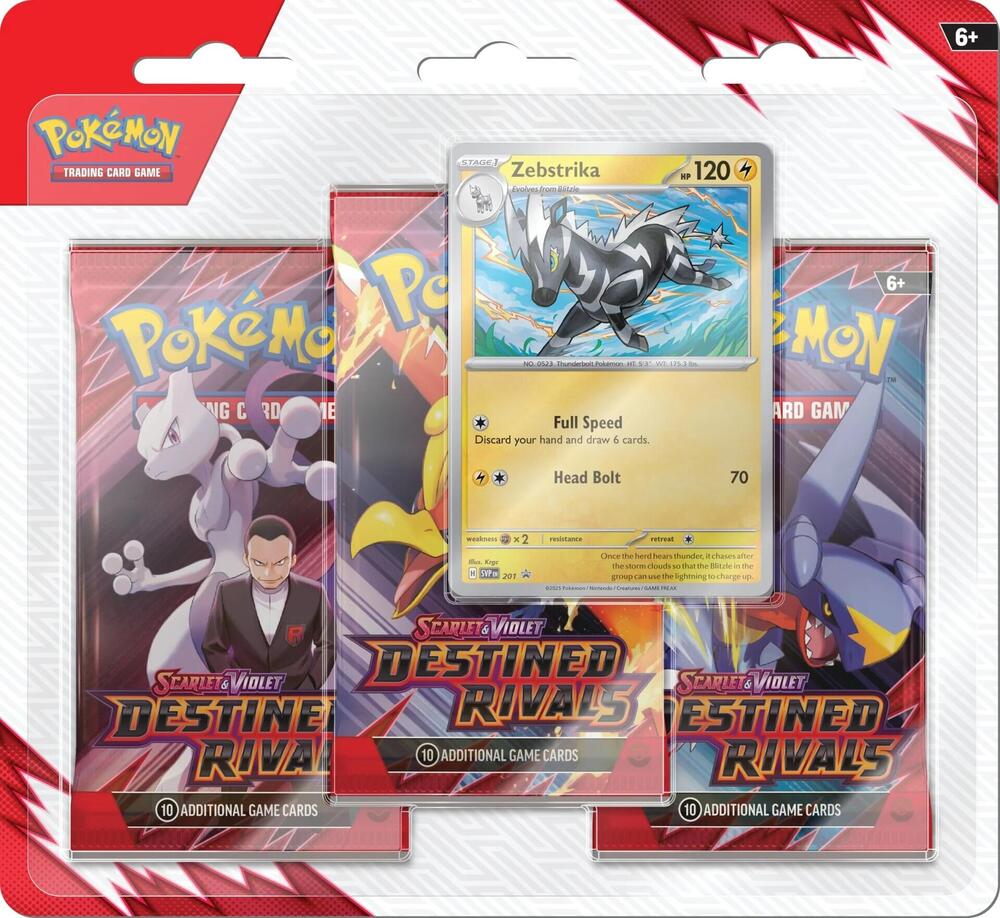 Pokemon Tcg: Scarlet And Violet Destined Rivals (Sv10) Three Blister Pack Pokemon Tcg: Scarlet And Violet Destined Rivals (Sv10) Three Blister Pack