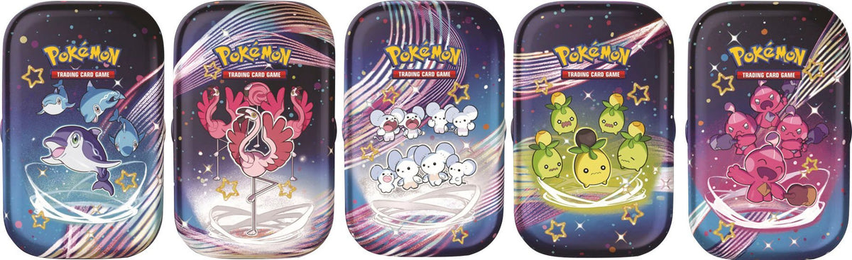 pokemon trading card game paldean fates tin Pokemon: Paldean Fates- Mini Tin – Double Infinity Gaming