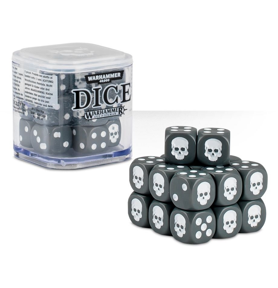 Warhammer 40,000: Citadel: 12 mm Dice Set Grey