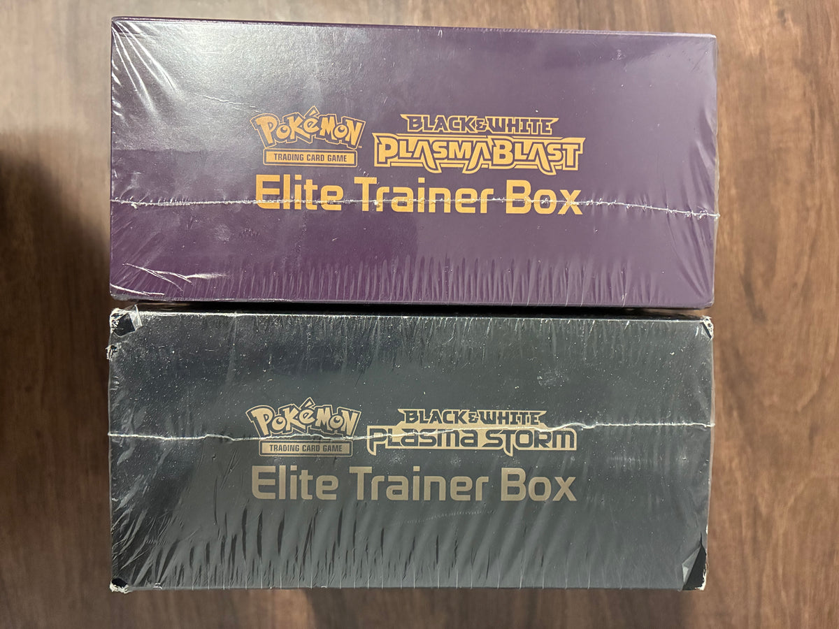 Pokemon: Black & White Plasma Blast Elite Trainer Box Set of 2 - SEALED w/ Box Damage