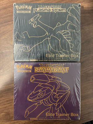 Pokemon: Black & White Plasma Blast Elite Trainer Box Set of 2 - SEALED w/ Box Damage