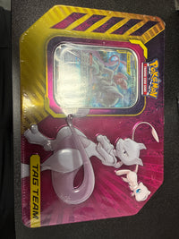 Pokemon: Mewtwo & Mew GX Tag Team Tin (Small Plastic Tear)