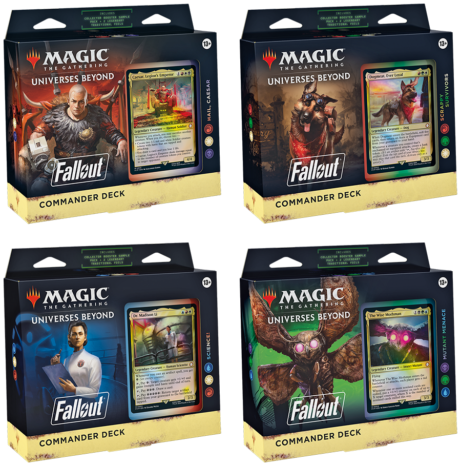 Magic the Gathering: Fallout Commander Deck Display [Set of 4] (Presale)