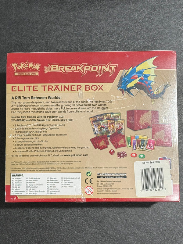 pokemon trading card game breakpoint elite trainer box TCG: XY including one secret rare card Breakpoint Elite Trainer Box |
