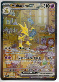 Pokemon Single: Alakazam ex - 201/165 - SV: Scarlet & Violet 151 (MEW) -NM