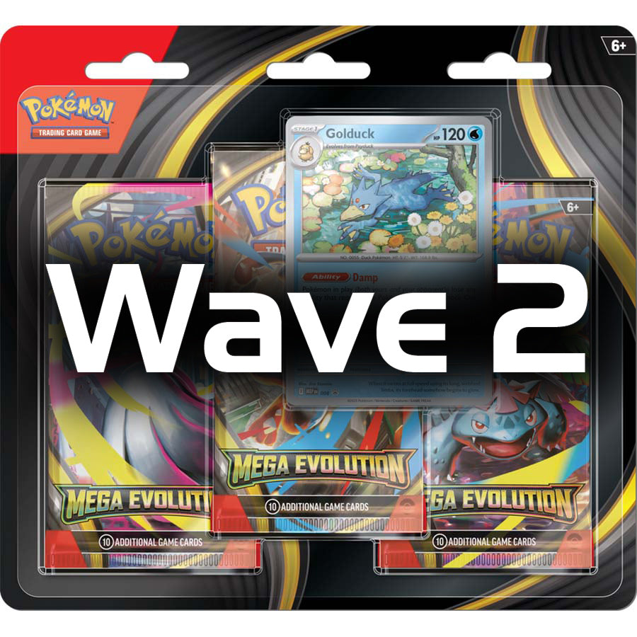 Pokemon: Mega Evolution ME01: Three Pack WAVE 2
