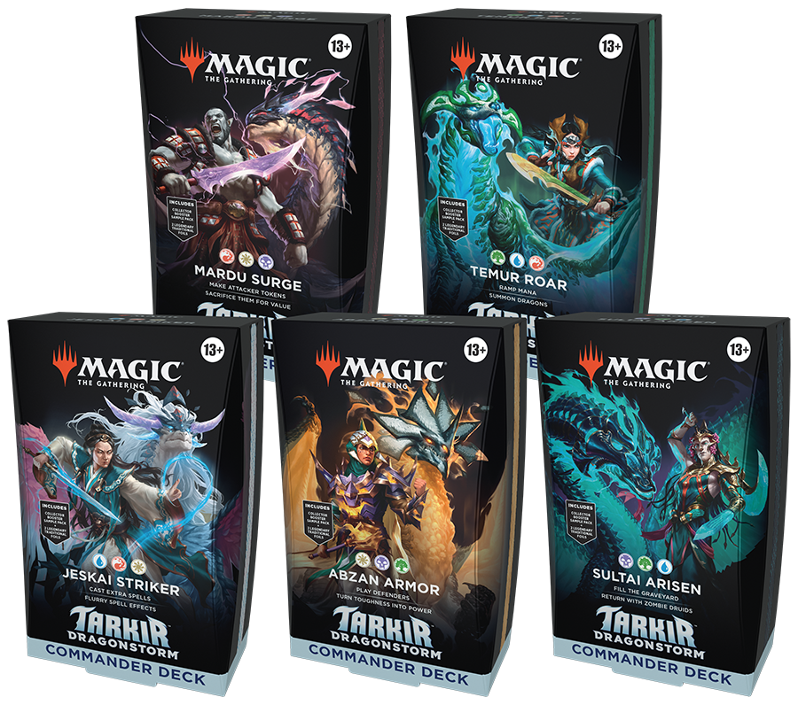 Magic: The Gathering - Tarkir: Dragonstorm Commander Deck Case (Set of 5 decks) Magic: The Gathering - Tarkir: Dragonstorm Commander Deck Case (Set of 5 decks)