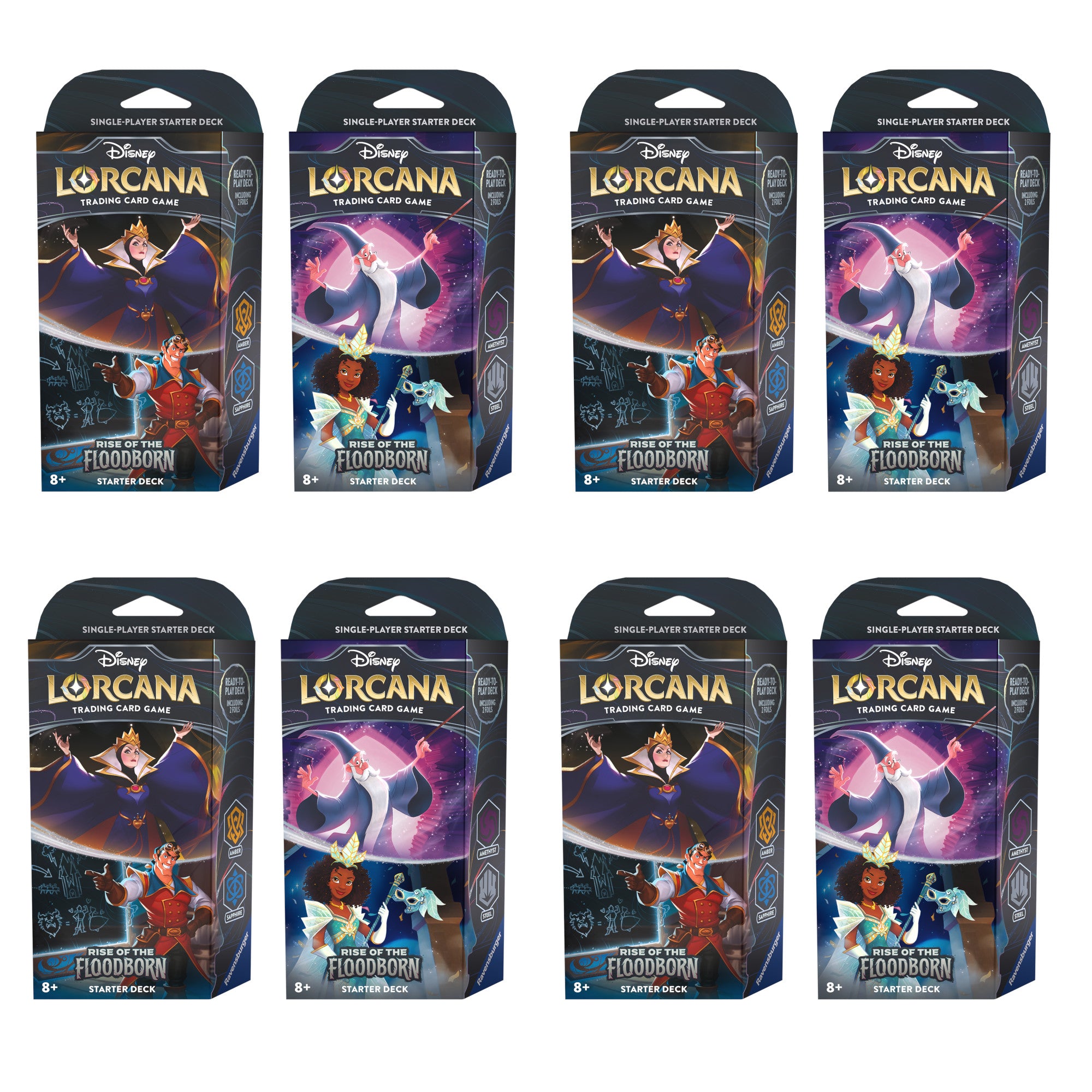 Lorcana: Rise of the Floodborn Starter Deck Display (8 Decks) Double Infinity Gaming Lorcana: Rise of the Floodborn Starter Deck Display (8 Decks) Double Infinity Gaming