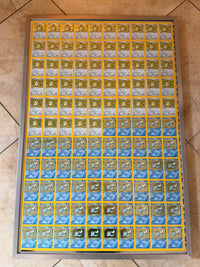 Pokemon: Uncut FOIL Sheet: Jungle: Kangaskhan and Vaporeon (Framed in museum glass!)