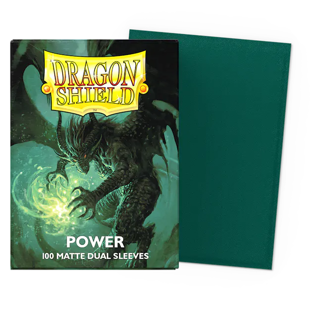 Dragon Shield Sleeves: Standard DUAL- Matte Green/Power