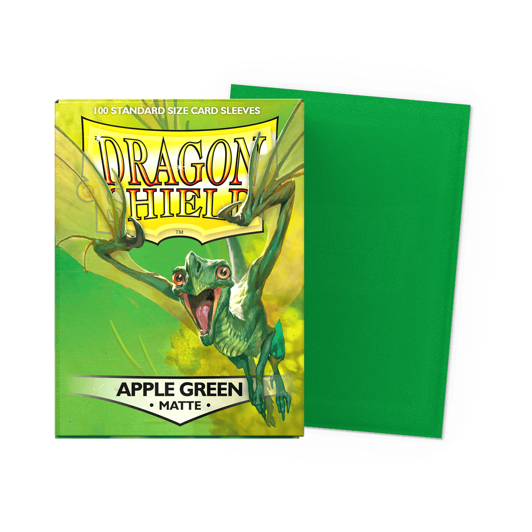 Supplies: Dragon Shield Sleeves - Standard - Matte Apple Green Double Infinity Gaming Supplies: Dragon Shield Sleeves - Standard - Matte Apple Green Double Infinity Gaming