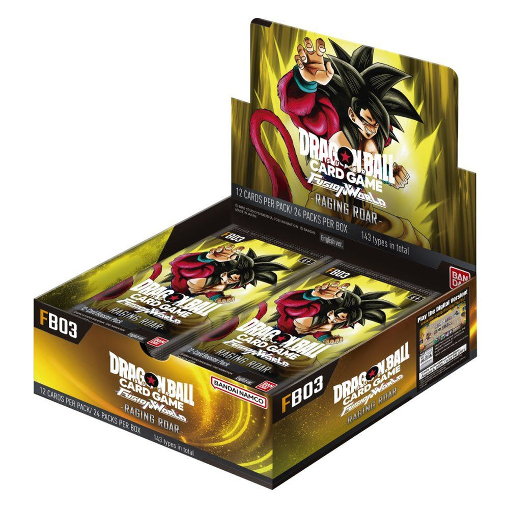 Dragon Ball Fusion World Raging Roar FB03 Booster Box  Double Infinity  Gaming