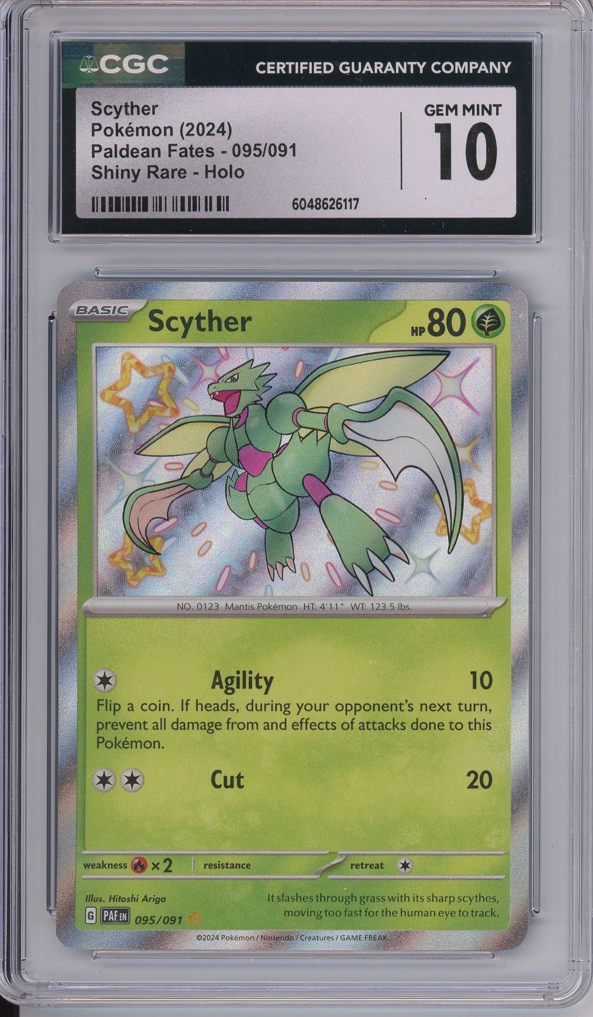 Pokemon Graded: Scyther Shiny Rare CGC 10