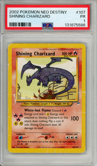 Pokemon Graded: Shining Charizard 107/105 Neo Destiny (2002) PSA 1