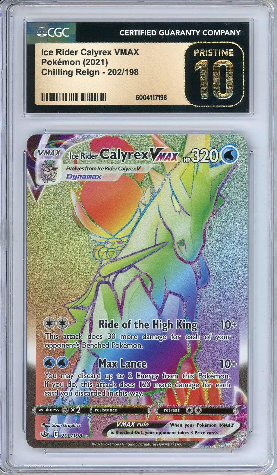 Pokemon Graded: Ice Rider Calyrex VMAX CGC 10